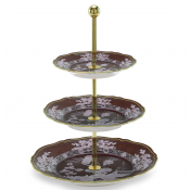 Ginori Oriente Italiano Castagna 3 Tier Stand